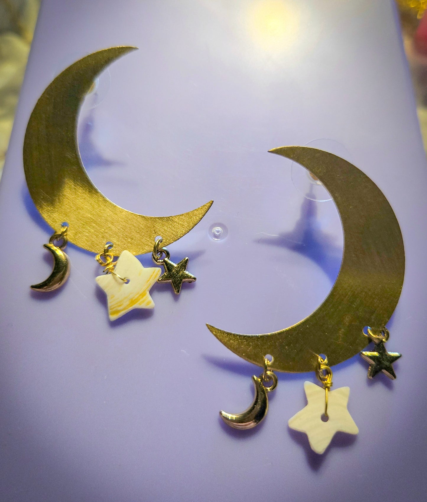 Crescent Moon & Star Earrings
