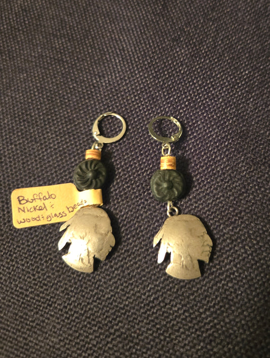 Buffalo Nickel Dangle Earrings
